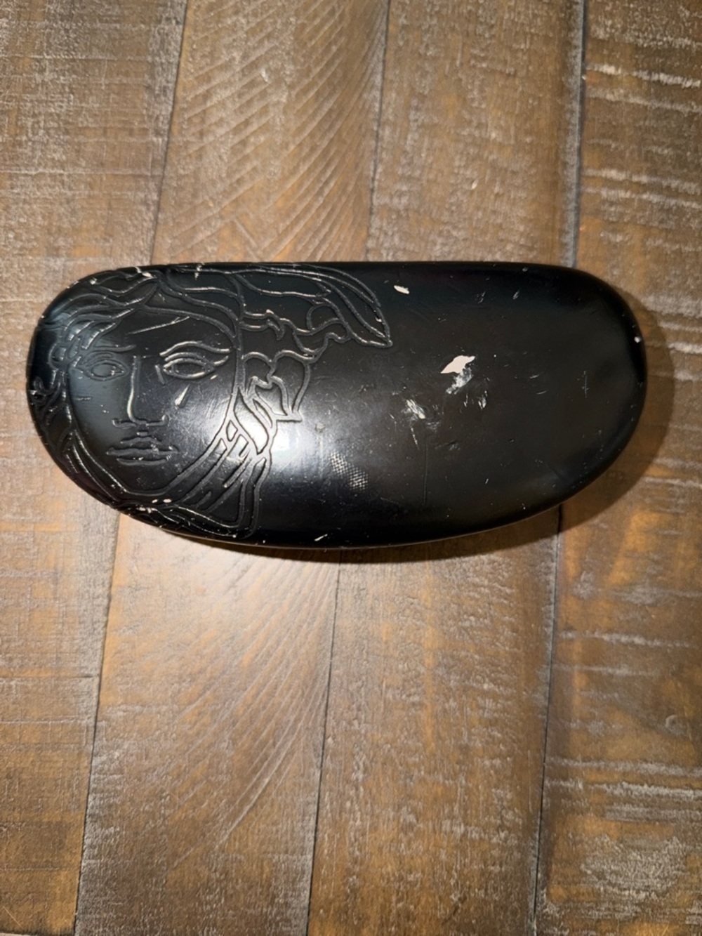 Versace Black Sunglasses Case with face Logo
